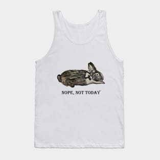 Nope, not today – black and white rabbit Tank Top